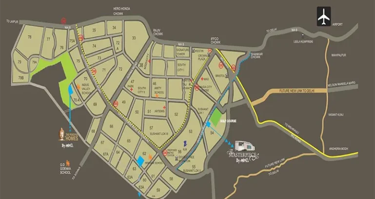 Aipl-business-club-location-map