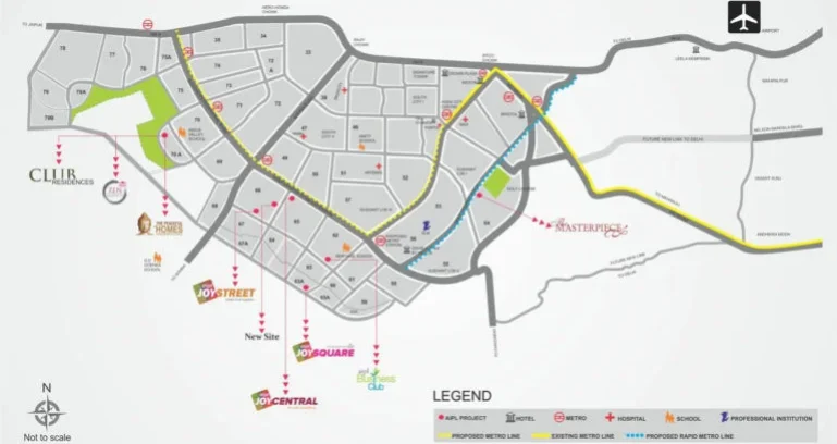 Aipl-joy-square-location-map