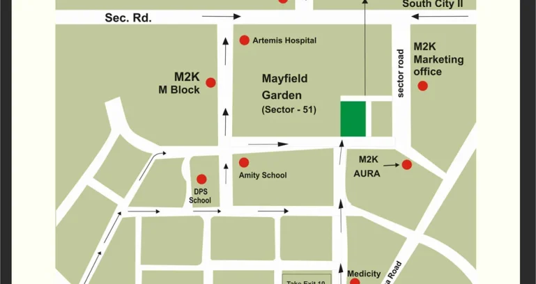 M2k-corporate-park-location-map