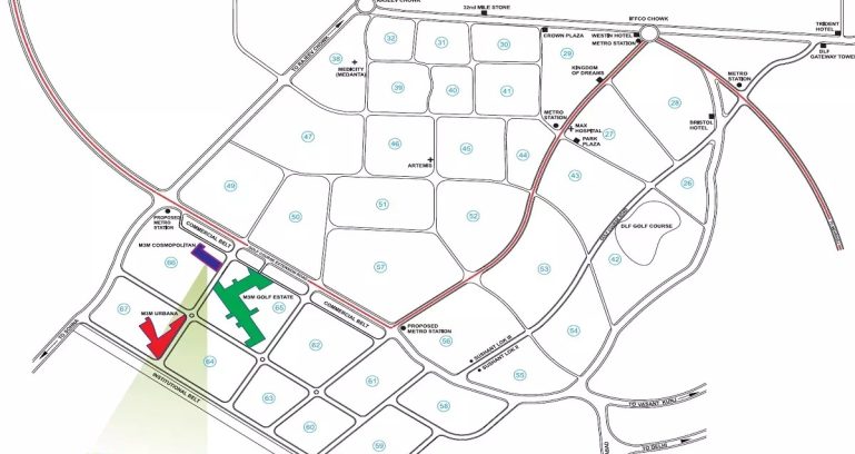 M3m-cosmopolitan-suites-location-map