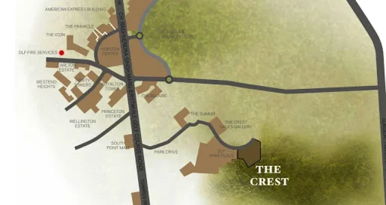 Dlf-the-crest-location-map