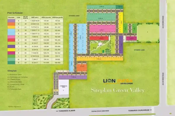 Lion-infra-green-valley-sector-35-sohna-site-plan