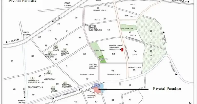 Pivotal-sector-62-location-map